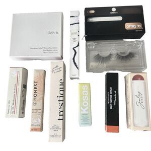 HIGH END BEAUTY MAKEUP  Bundle 9pc LOT Lash Lip Concealer Blush Brow Full Sz NEW